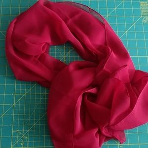 Apple Red Chiffon Shawl